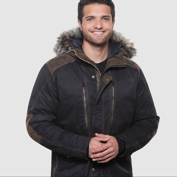 Kuhl Men Arktik Down Parka Jacket Black 